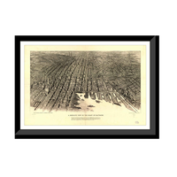 Panoramic Map - Baltimore, Maryland, 1912 - Bird's Eye View Print