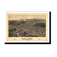 Panoramic Map - Athol, Massachusetts, 1887 - Bird's Eye View Print