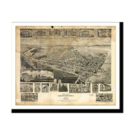 Panoramic Map - Chestertown, Maryland, 1907 - Bird's Eye View Print