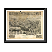 Panoramic Map - Chestertown, Maryland, 1907 - Bird's Eye View Print