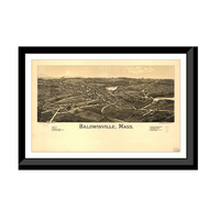 Panoramic Map - Baldwinville, Massachusetts, 1886 - Bird's Eye View Print