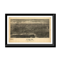 Panoramic Map - St. Paul, Minnesota, 1888 - Bird's Eye View Print