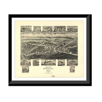 Panoramic Map - Rising Sun, Maryland, 1907 - Bird's Eye View Print
