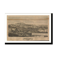 Panoramic Map - Blue Hill, Maine, 1896 - Bird's Eye View Print