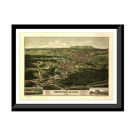 Panoramic Map - Bridgton, Maine, 1888 - Bird's Eye View Print
