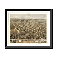 Panoramic Map - Columbia, Missouri, 1869 - Bird's Eye View Print
