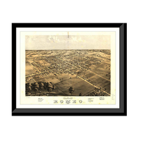 Panoramic Map - Romeo, Michigan, 1868 - Bird's Eye View Print