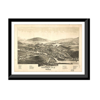 Panoramic Map - Luzerne, New York, 1888 - Bird's Eye View Print