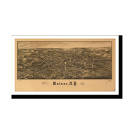 Panoramic Map - Malone, New York, 1886 - Bird's Eye View Print