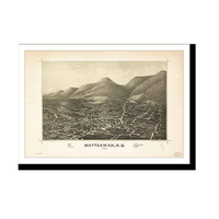 Panoramic Map - Mattawan, New York, 1886 - Bird's Eye View Print