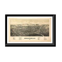 Panoramic Map - Middletown, New York, 1887 - Bird's Eye View Print
