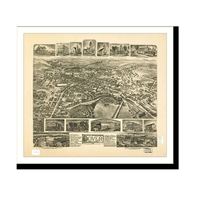 Panoramic Map - Dover, New Jersey, 1903 - Bird's Eye View Print