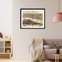 Panoramic Map - Saint Charles, Missouri, 1869 - Bird's Eye View Print