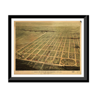 Panoramic Map - Egg Harbor, New Jersey, 1865 - Bird's Eye View Print