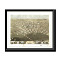Panoramic Map - Sedalia, Missouri, 1869 - Bird's Eye View Print