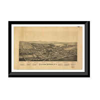 Panoramic Map - Clifton Springs, New York, 1892 - Bird's Eye View Print