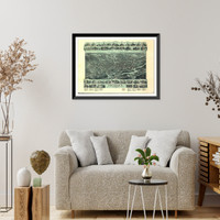 Panoramic Map - Hackensack, New Jersey, 1896 - Bird's Eye View Print