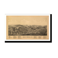 Panoramic Map - Mount Morris, New York, 1893 - Bird's Eye View Print