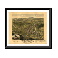 Panoramic Map - Farmington, New Hampshire, 1877 - Bird's Eye View Print