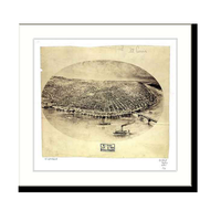 Panoramic Map - St. Louis, Missouri, 1897 - Bird's Eye View Print