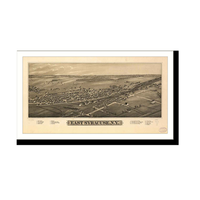 Panoramic Map - East Syracuse, New York, 1885 - Bird's Eye View Print
