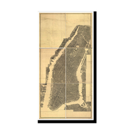 Panoramic Map - New York City, New York, 1900 - Bird's Eye View Print