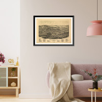 Panoramic Map - Fort Plain, New York, 1891 - Bird's Eye View Print