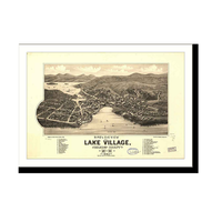 Panoramic Map - Lake Village, New Hampshire, 1883 - Bird's Eye View Print