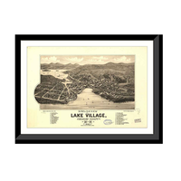 Panoramic Map - Lake Village, New Hampshire, 1883 - Bird's Eye View Print