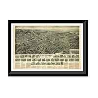Panoramic Map - Freeport, New York, 1925 - Bird's Eye View Print