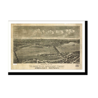 Panoramic Map - Trenton, New Jersey, 1900 - Bird's Eye View Print