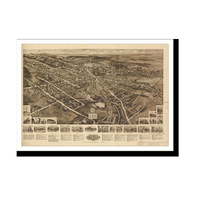 Panoramic Map - Goshen, New York, 1922 - Bird's Eye View Print