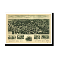 Panoramic Map - Westwood, New Jersey, 1924 - Bird's Eye View Print