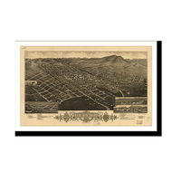 Panoramic Map - Helena, Montana, 1883 - Bird's Eye View Print