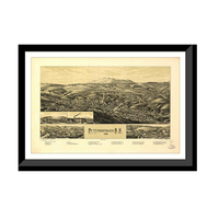 Panoramic Map - Peterborough, New Hampshire, 1886 - Bird's Eye View Print