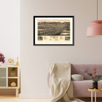 Panoramic Map - Livingston, Montana, 1884 - Bird's Eye View Print