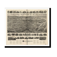 Panoramic Map - Patchogue, New York, 1906 - Bird's Eye View Print