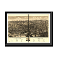 Panoramic Map - Albany, New York, 1879 - Bird's Eye View Print
