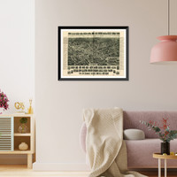 Panoramic Map - Hicksville, New York, 1925 - Bird's Eye View Print