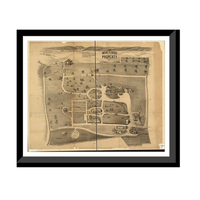 Panoramic Map - Peekskill, New York, 1890 - Bird's Eye View Print
