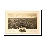 Panoramic Map - Antwerp, New York, 1888 - Bird's Eye View Print