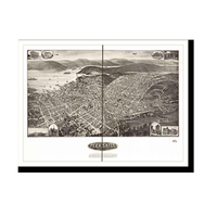 Panoramic Map - Peekskill, New York, 1911 - Bird's Eye View Print