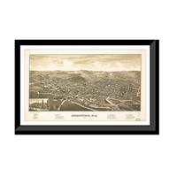 Panoramic Map - Johnstown, New York, 1888 - Bird's Eye View Print