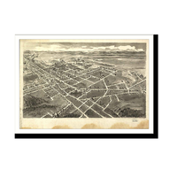 Panoramic Map - Hickory, North Carolina, 1907 - Bird's Eye View Print