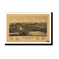 Panoramic Map - Wolfeborough, New Hampshire, 1889 - Bird's Eye View Print