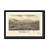 Panoramic Map - Keeseville, New York, 1887 - Bird's Eye View Print