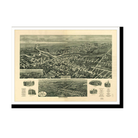 Panoramic Map - Absecon, New Jersey, 1924 - Bird's Eye View Print