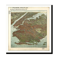 Panoramic Map - Brooklyn, New York, 1908 - Bird's Eye View Print