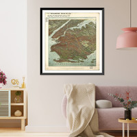 Panoramic Map - Brooklyn, New York, 1908 - Bird's Eye View Print