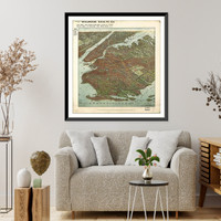 Panoramic Map - Brooklyn, New York, 1908 - Bird's Eye View Print